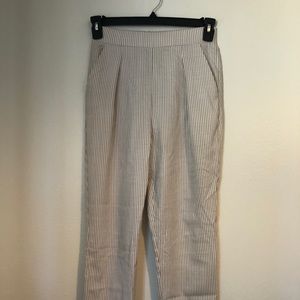 Stradivarius Beige/cream striped pants